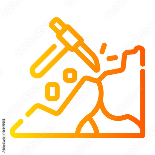 hammer Line Gradient Icon