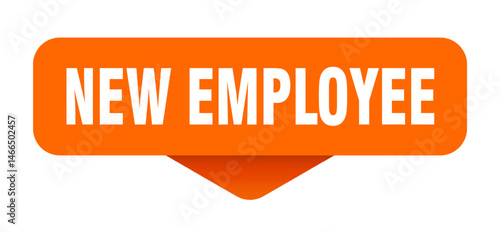 new employee sticker. new employee sign on transparent background