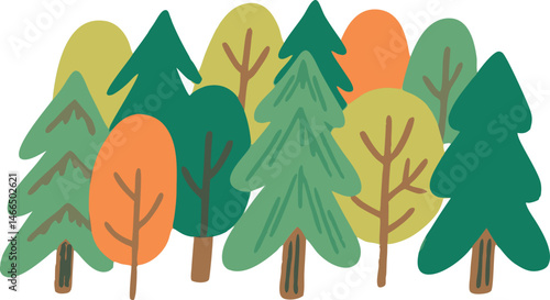 울창한 숲 나무들