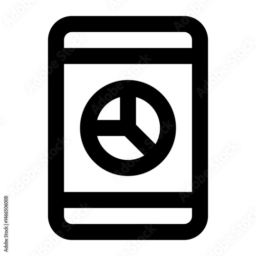 mobile analytic icon for illustration