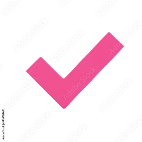 Free Download Pink Check Mark Approval Yes Correct Icon isolated on Transparent Background - GFXLoad