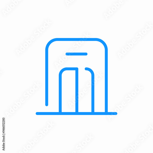 hotel entrance lobby icon sign vector