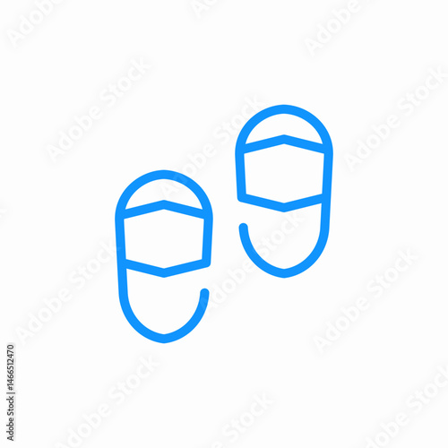house slippers pair icon sign vector