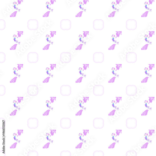 seamless pattern with Jellyfish