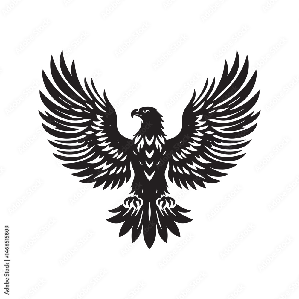 Gold Eagle Bird Vector Silhouette, Majestic Bird Illustration, Powerful Raptor Design, Bold Eagle Outline, Nature-Inspired Avian Art. Gold Eagle Bird Vector Silhouette, Majestic Bird Illustration, Powerful Raptor Design, Bold Eagle Outline, Nature-Inspired Avian Art.