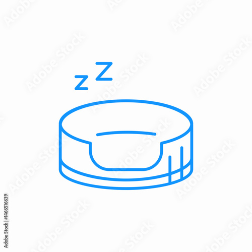 pet basket sleeping mat icon sign vector