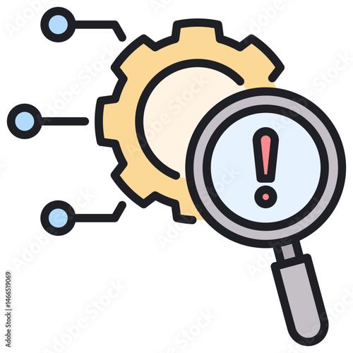 Root Cause Lineal Color Icon