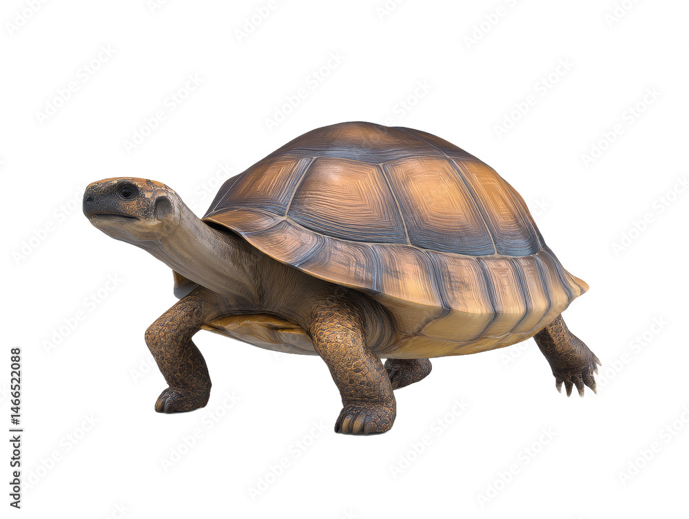 Fototapeta premium Discover the Graceful Tortoo Turtle on a Striking Black Background, Capturing Nature's Beauty with Every Detail