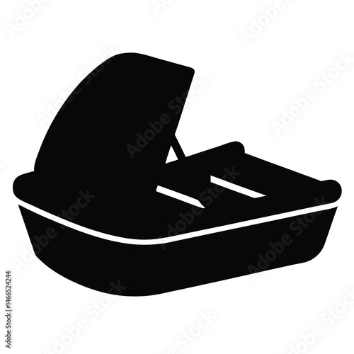 pedal boat , black and white illustration of vehicles.