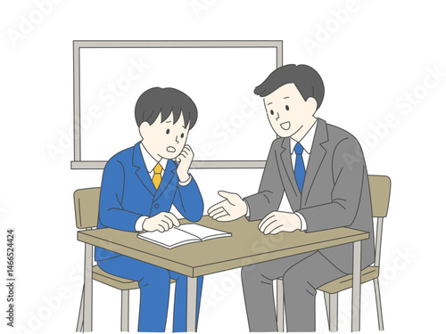 High school student exam counseling session