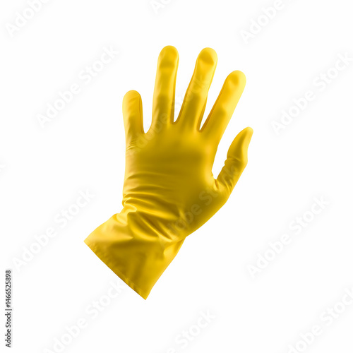 Rubber glove isolated on the white background
