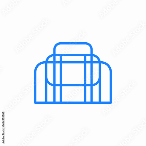 backpack travel equipment icon sign vector