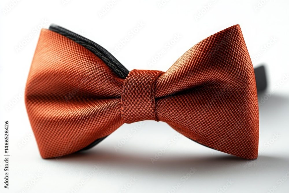 Burnt Orange Bow Tie on White Background Burnt Orange Bow Tie on White Background