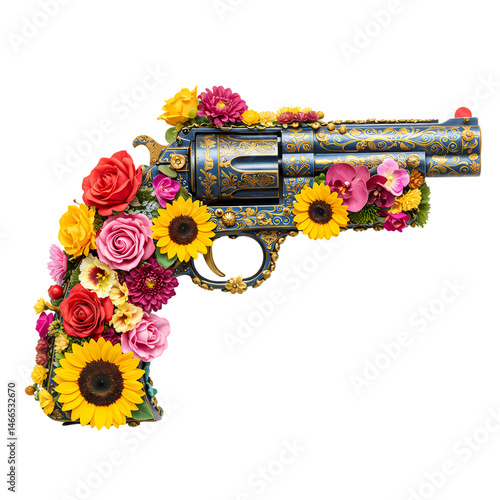 Wallpaper Mural Floral Revolver A Stunning Image of Contrasting Beauty isolated on Transparent Background Torontodigital.ca