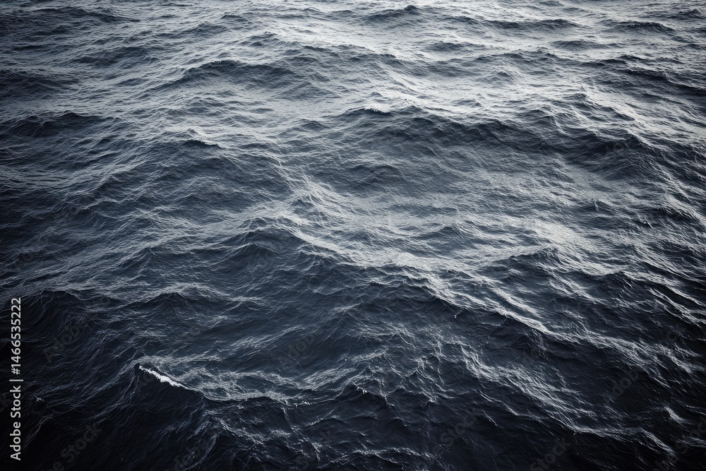 Fototapeta premium Dark, choppy ocean waves