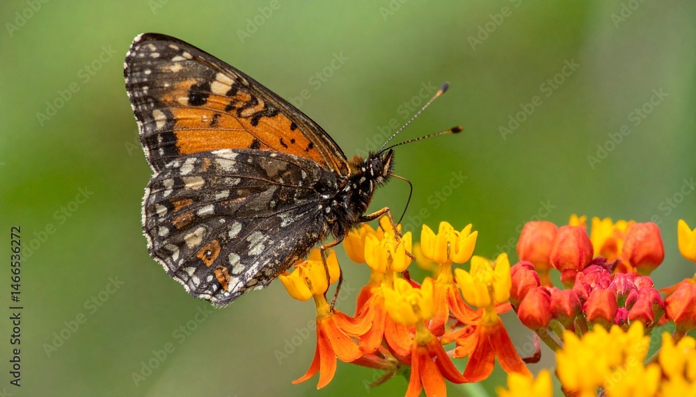 Fototapeta premium butterfly on flower