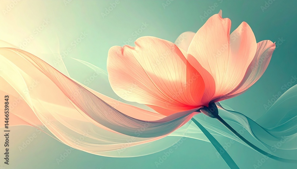 Delicate flower blooming in nature serene environment soft light close-up view beauty concept Delicate flower blooming in nature serene environment soft light close-up view beauty concept