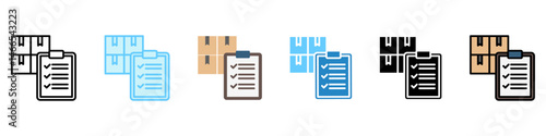 Inventory Control multi style, mini illustration icon. Relate to movie and cinema theme use for modern concept, UI or UX kit, web and app development. 