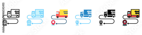 Last Mile Delivery multi style, mini illustration icon. Relate to movie and cinema theme use for modern concept, UI or UX kit, web and app development. 