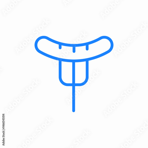 sausage grill skewer icon sign vector