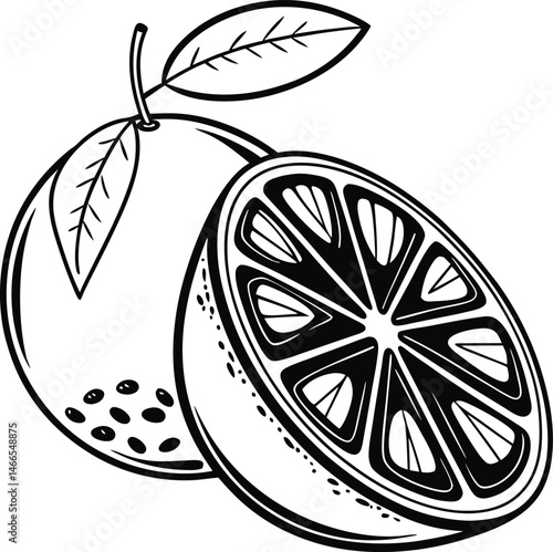 A vibrant vector illustration presents a bright yellow lemon, showcasing its fresh and citrusy nature