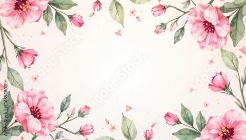 Delicate watercolor floral pattern, soft pastel shades, elegant, design element