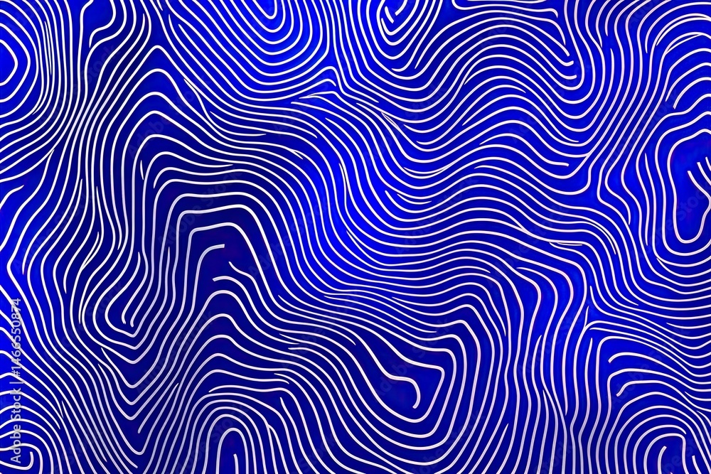 Abstract wavy lines on deep blue background Abstract wavy lines on deep blue background