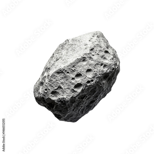 detailed, textured asteroid with rugged surface and various craters, showcasing its natural formation and characteristics. This celestial object represents beauty of space and mysteries