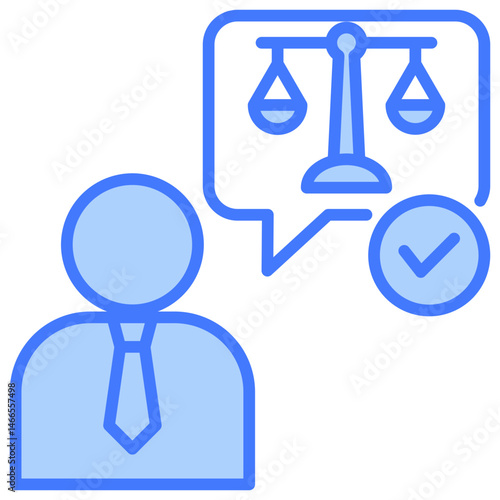 Legal Advice Blue Icon