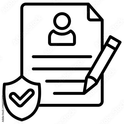 Job Application line icon