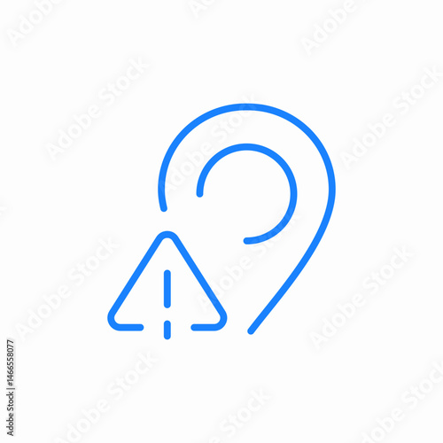 location marker warning icon sign vector