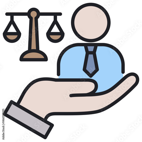 Compliance Manager Lineal Color Icon