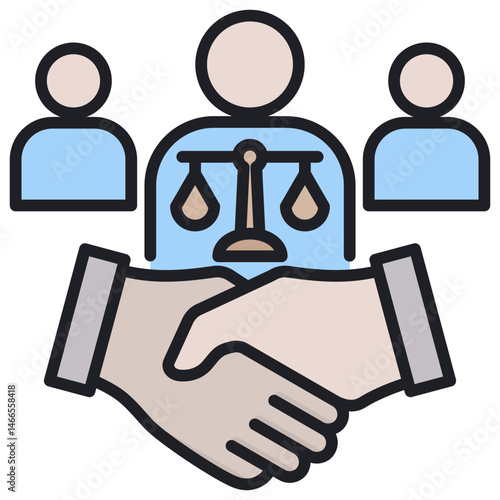 Arbitration Lineal Color Icon