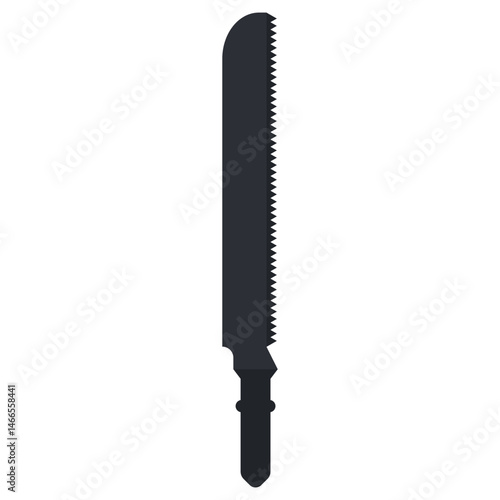 Saw blade for metal vector cartoon illustration isolated on a white background.