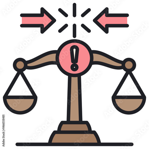Dispute Lineal Color Icon