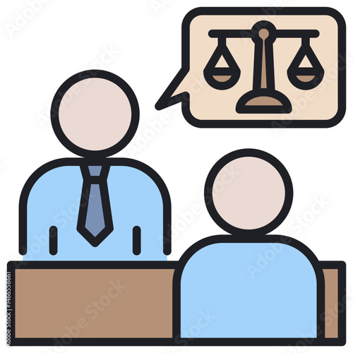 Counsel Lineal Color Icon