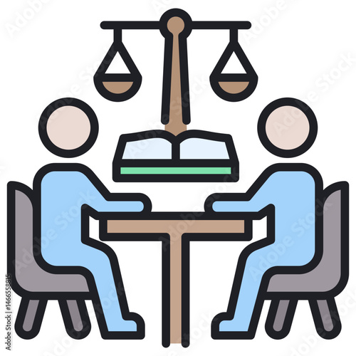 Consultation Lineal Color Icon