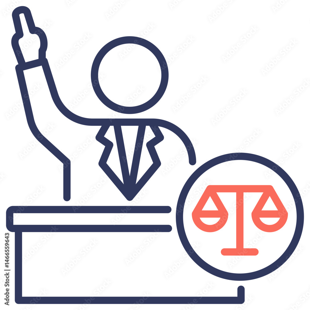 Prosecutor Dual Tone Icon Prosecutor Dual Tone Icon