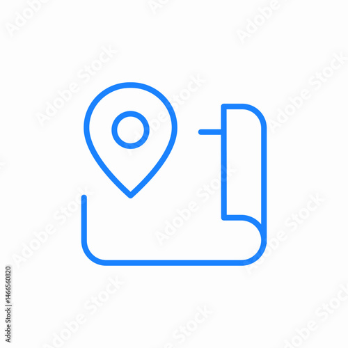 map location plan icon sign vector