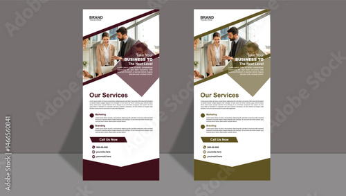 Real estate rollup banner design template