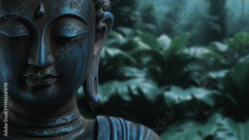 Image of Buddha in the rainforest