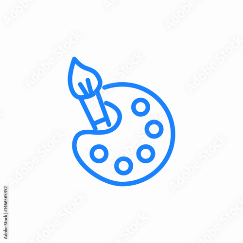 palette brush icon sign vector