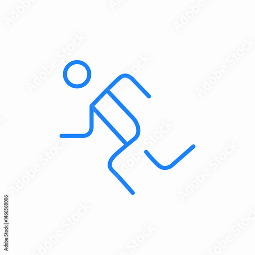 running motion athlete icon sign vector