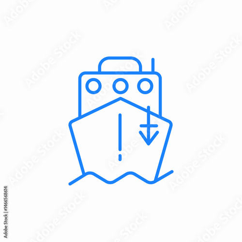 sea cruise transport icon sign vector