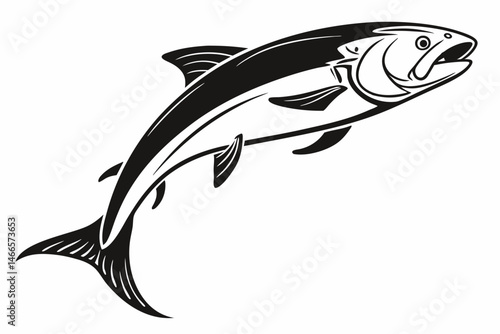 milkfish sihouette black vector