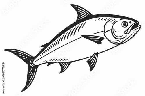 milkfish sihouette black vector
