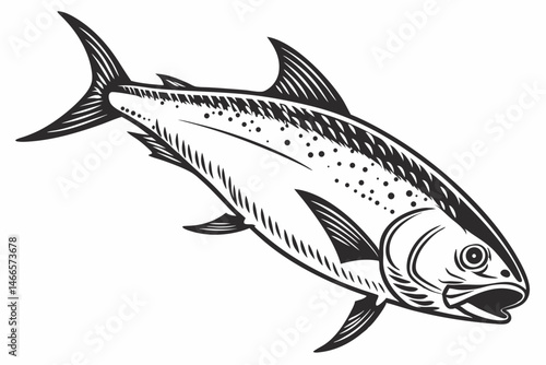 milkfish sihouette black vector