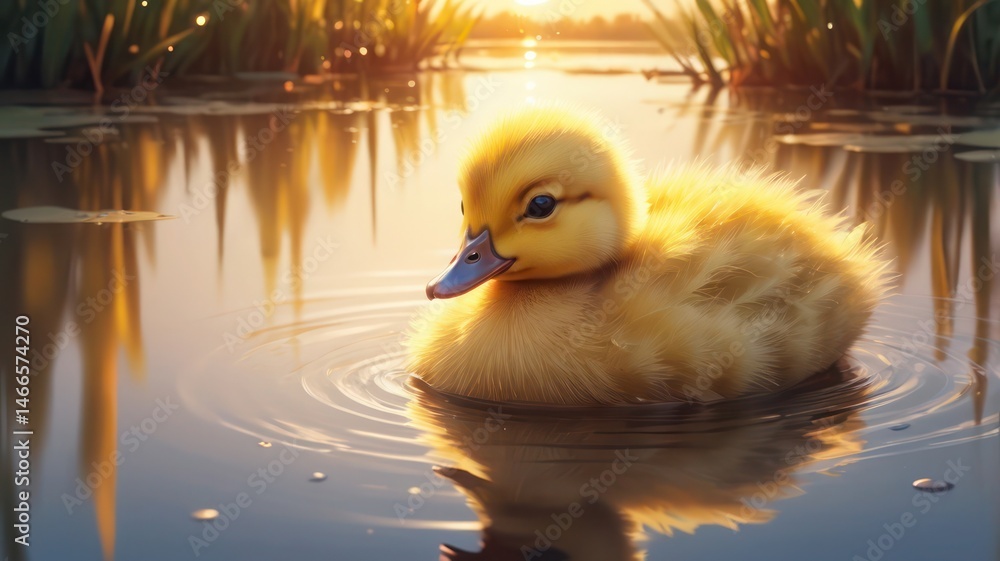 Enchanted Duckling by the Pond Enchanted Duckling by the Pond