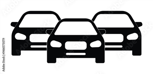 car traffic jam icon. vector illustration