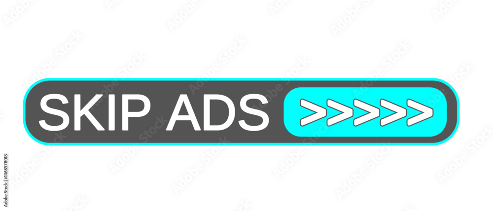 Obraz premium skip ads button web vector illustration